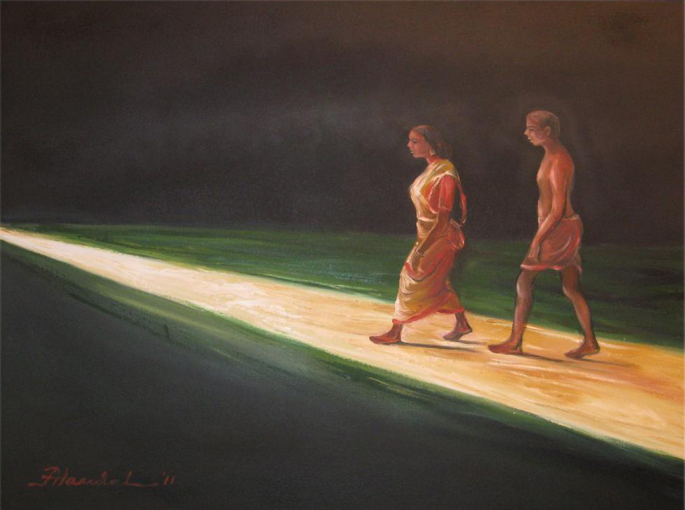  Title : In Search Of Light   |    Medium : Oil on Canvas  |   Size 36" X 40"